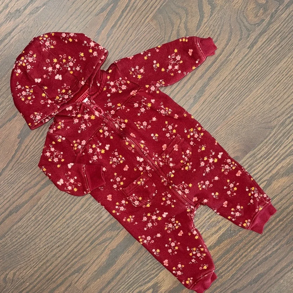 Carter's Floral Fleece Jumpsuit | 6 Months